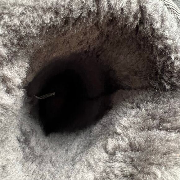 UGG Australia Classic Suede Tall Shearling Fur Boots Gray Pull On Size 7 Cozy - Picture 9 of 16